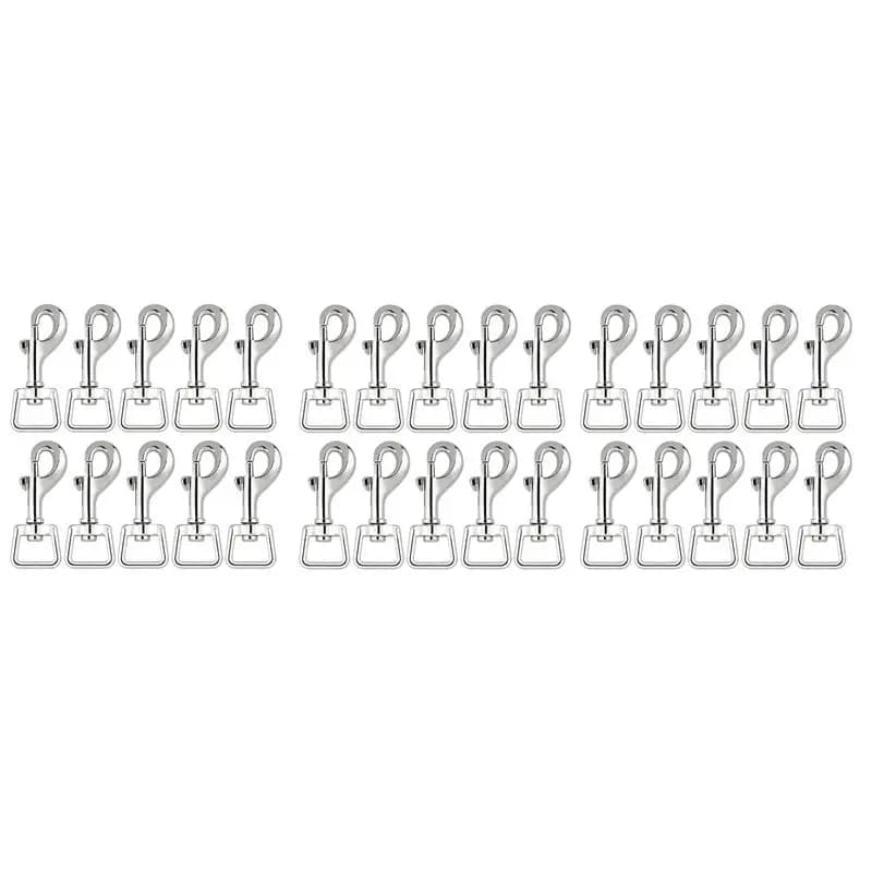 Moschettoni AT05-60Pc per collegamento guinzaglio e collare per cani, moschettone girevole resistente con clip a grilletto per fibbia a molla per animali domestici