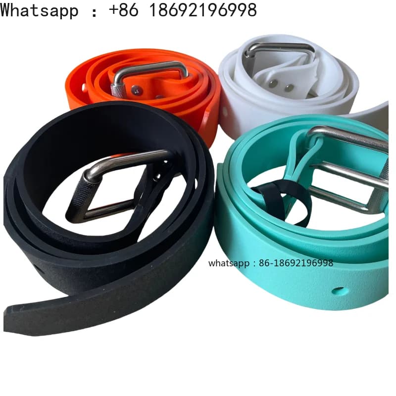 Cintura per Contrappeso da Apnea, Cintura per Pesi a Sgancio Rapido 1,3m in Silicone per Snorkeling, Pesca e Caccia