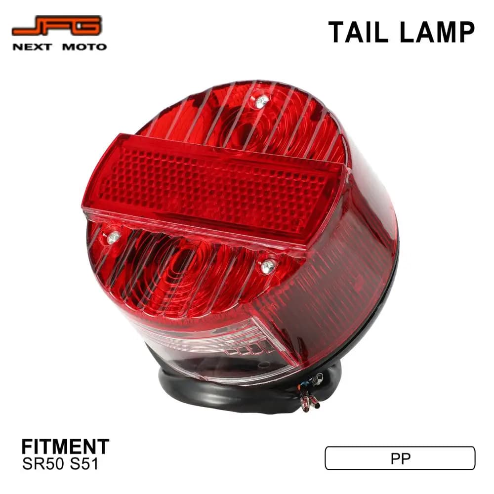 Rear light for motorcycle taillight rear lights brake lights motor light plate round for SR50 S51 Dirt Bike electric