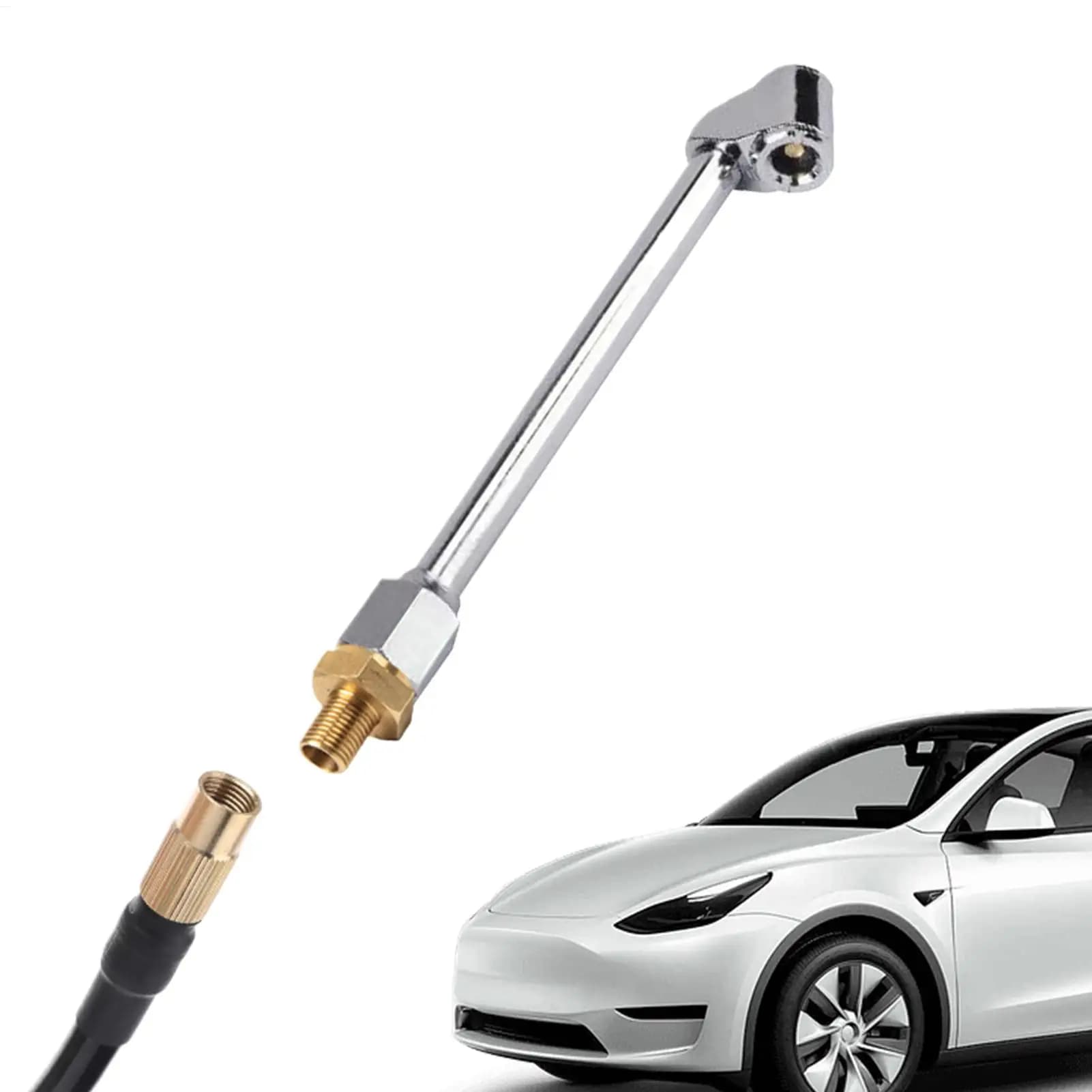 Raccordo Rapido per Pneumatici, Accessori Auto, Gonfiatore Pneumatici con Blocco per Auto, Camion, Camper, SUV, Bici, Moto, Casa