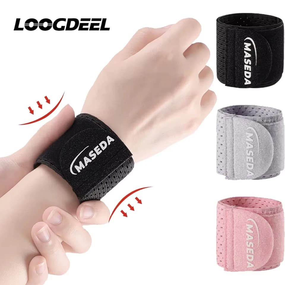 LOOGDEEL Tutore per polso Compressione regolabile Supporto per polso Fitness Sollevamento pesi Tendinite Tunnel carpale Artrite Cinghie da polso