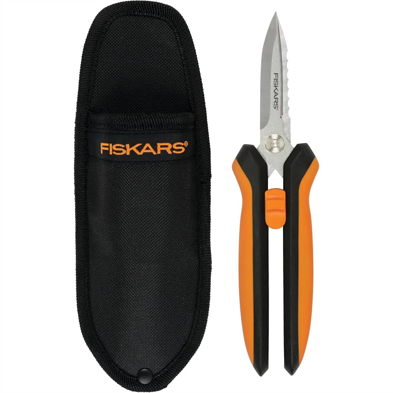 Garden Scissors for Gardening with Micro-Tip Blades, 8 Inch Multipurpose Garden Shears with SoftGrip