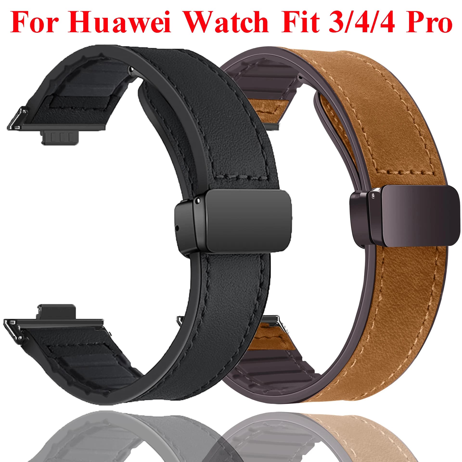 Magnetic Strap for Huawei Watch Fit 4 Pro Fit3 Silicone Leather Strap Women's Sports Strap Bracelet for Huawei Fit4 Fit4Pro