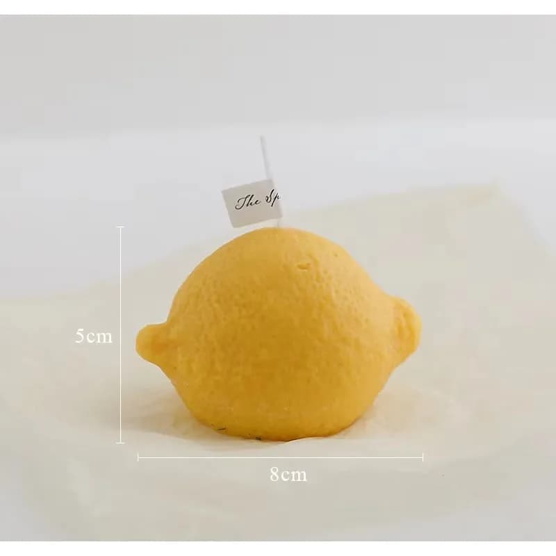 Candela a Forma di Limone Personalizzata per Decorazione Casa, Decorazione Scenografica, Articoli per Feste, Candela Profumata Artigianale a Forma di Limone