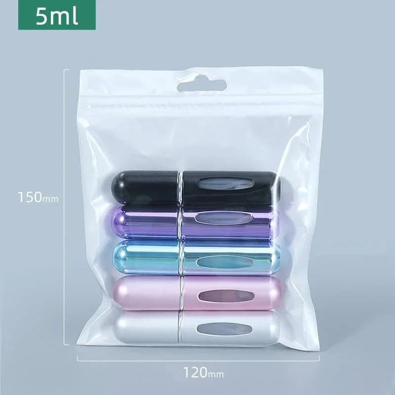 5 pieces 5 ml spray perfume pump perfume bottle reusable spray atomizer bottle mini cosmetic containers travel empty