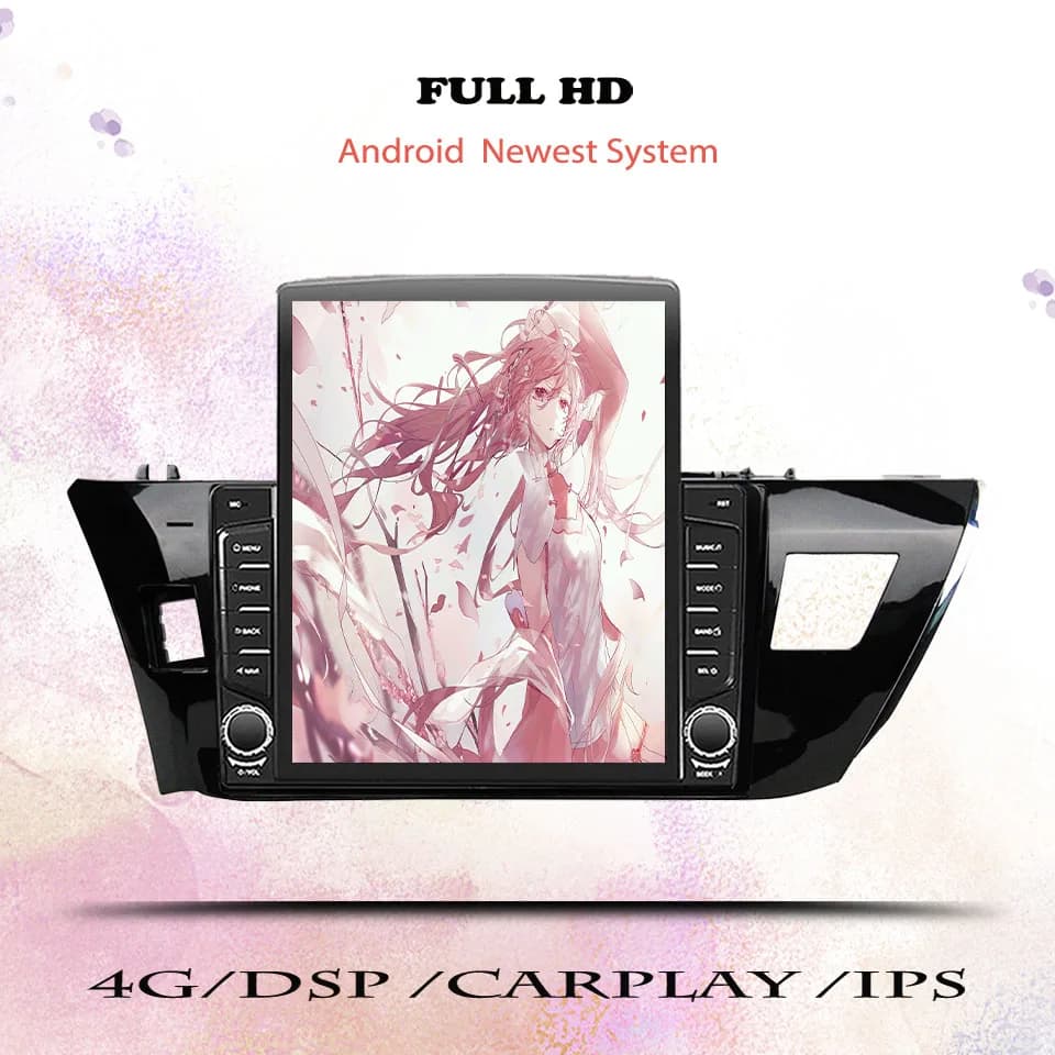 8G+128G Android 14 For Toyota Corolla 2012 - 2016 Car Radio Audio Multimedia Stereo PC Tablet GPS Monitor 2 Din DVD Carplay Auto