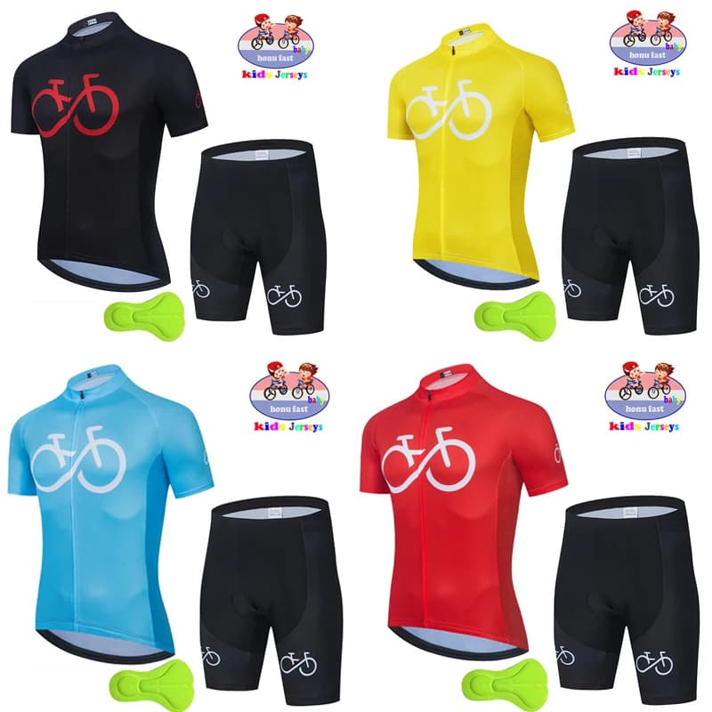 2023 Kids Cycling Clothing Kids Summer Shorts Jersey Cycling Jumpsuit Children's Clothing MTB Kids Cycling Equipment