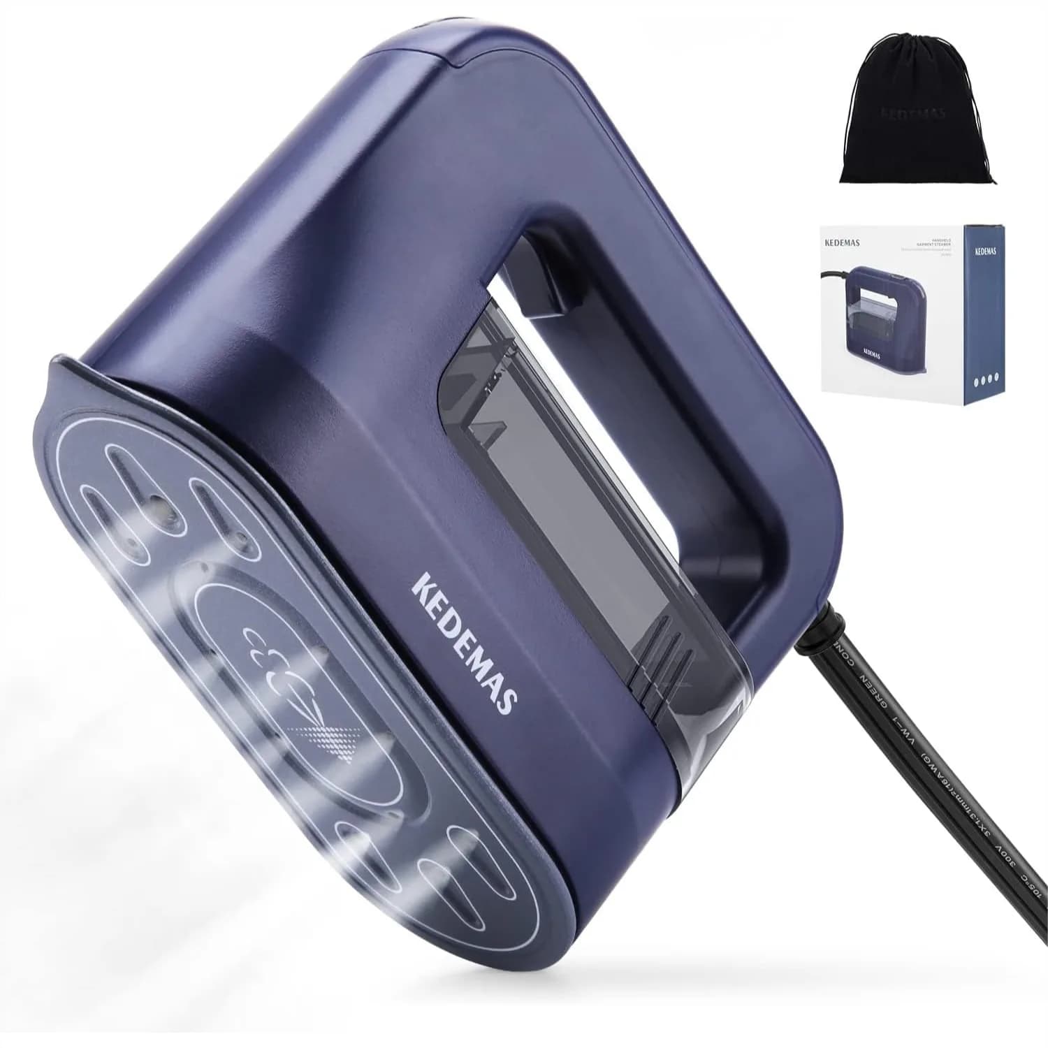 Ferro da Stiro a Vapore per Vestiti, Mini Ferro da Viaggio Portatile 1300W, Stiratura Orizzontale, Verticale e a Secco 4-in-1, Riscaldamento Rapido in 40s per Casa