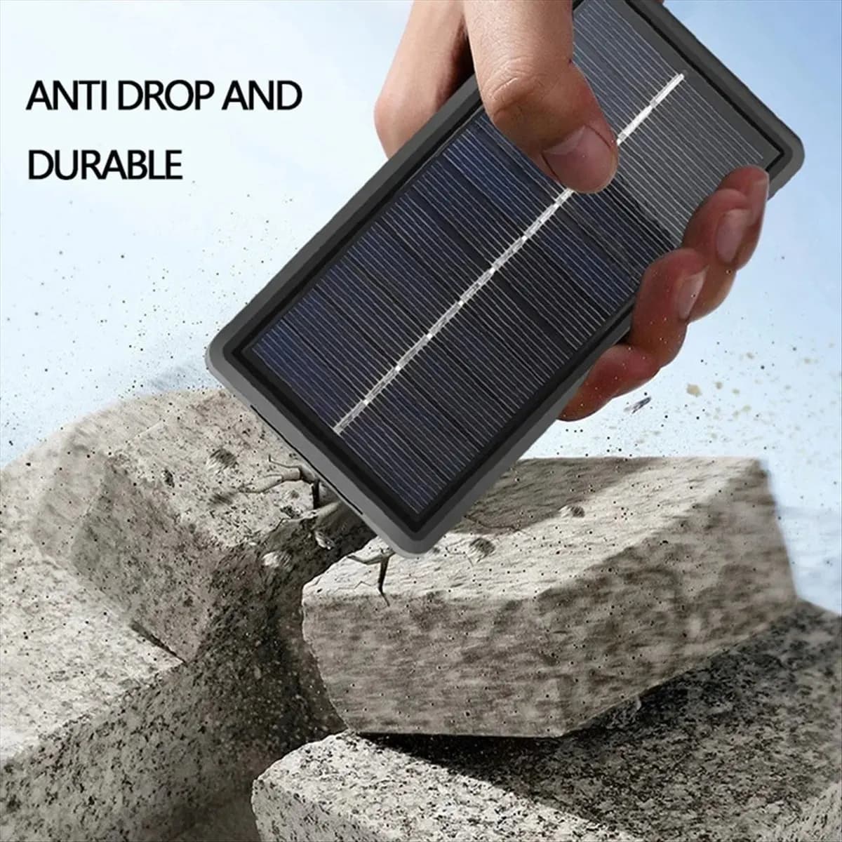 Caricabatterie AA14 18650 Multifunzione Solare Tipo C, Supporto Intelligente per Batterie al Litio 18650
