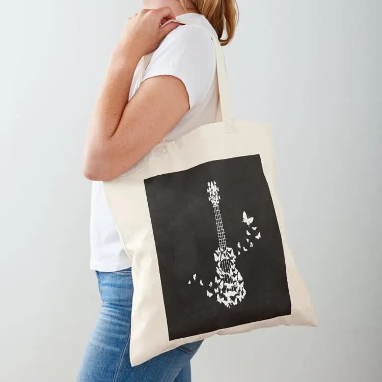 A Four String Ukulele Instrument With Beautiful Tote Bag personalized tote tote bag screen Women's handbag