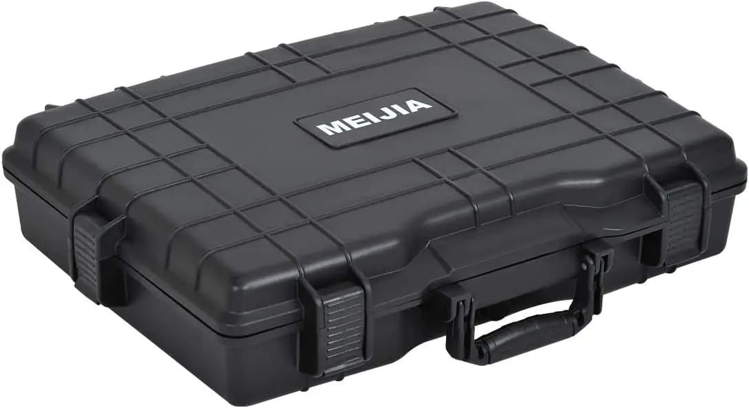 Custodia rigida impermeabile per fotocamera con schiuma personalizzata, adatta per laptop e fotocamere (21,62' x 17,25' x 4,87'), nero elegante