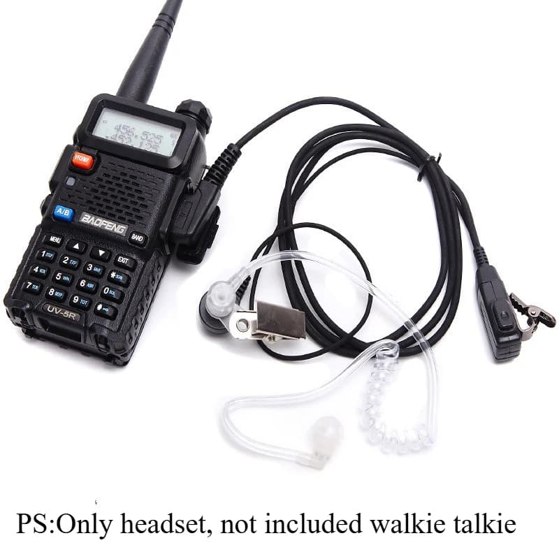 Baofeng UV-5R UV82 888S ecc. Walkie Talkie a 2 pin Tubo d'aria PPT Microfono Microfono Auricolare VOX per radio Kenwood TYT HYT