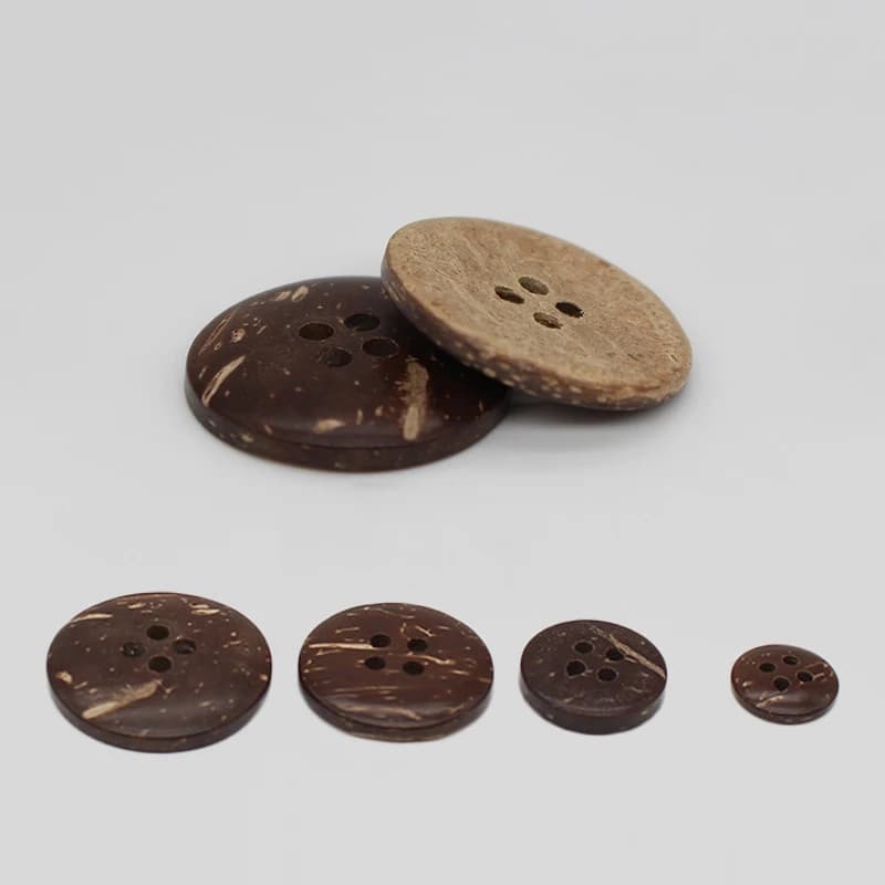 10 pcs/set natural ecological buttons in coconut wood 4 holes for Scrapbook clothing DIY crafts accessories for sewing wooden button