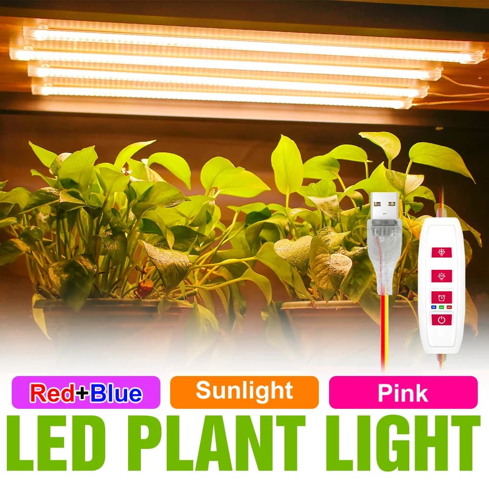 LED Plant Growing Bar Luminous Spectre USB Complete Filling Lamp in Vase for Interior 5V Dimmable Succulent Semina di Fiori Cactus Coltiva Le Lampade