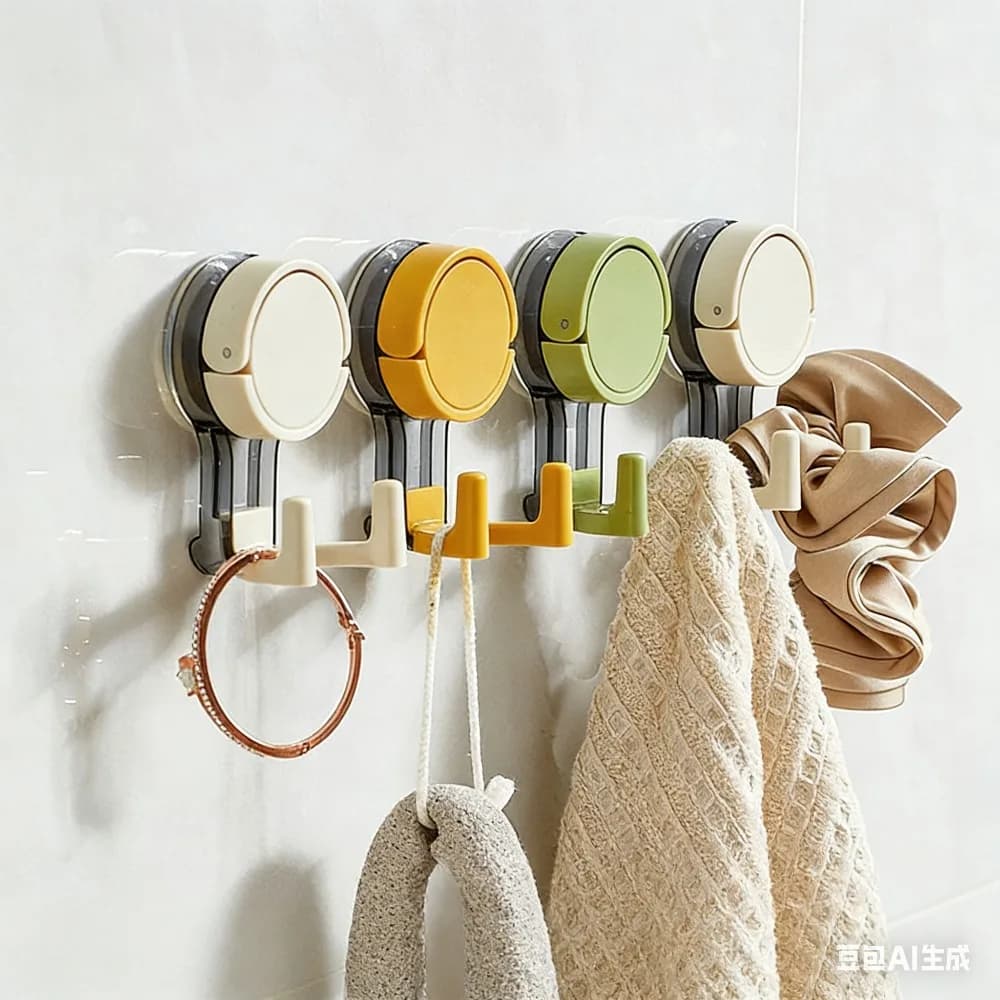 Ganci a ventosa potenti per organizzare il bagno, porta asciugamani riutilizzabile, ganci da parete senza foratura, appendiabiti per cucina, camera da letto, casa