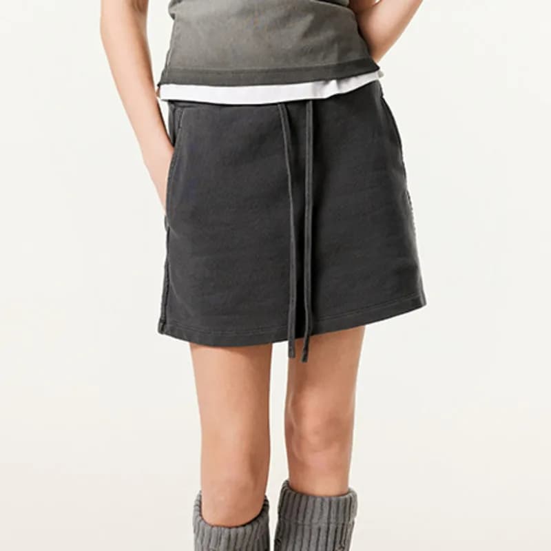 Moda donna 2025 Estate Moda americana Stile Casual Gonna a vita alta Sport Mezza gonna Gonna sudore Hot Girl Aderente ZJ57