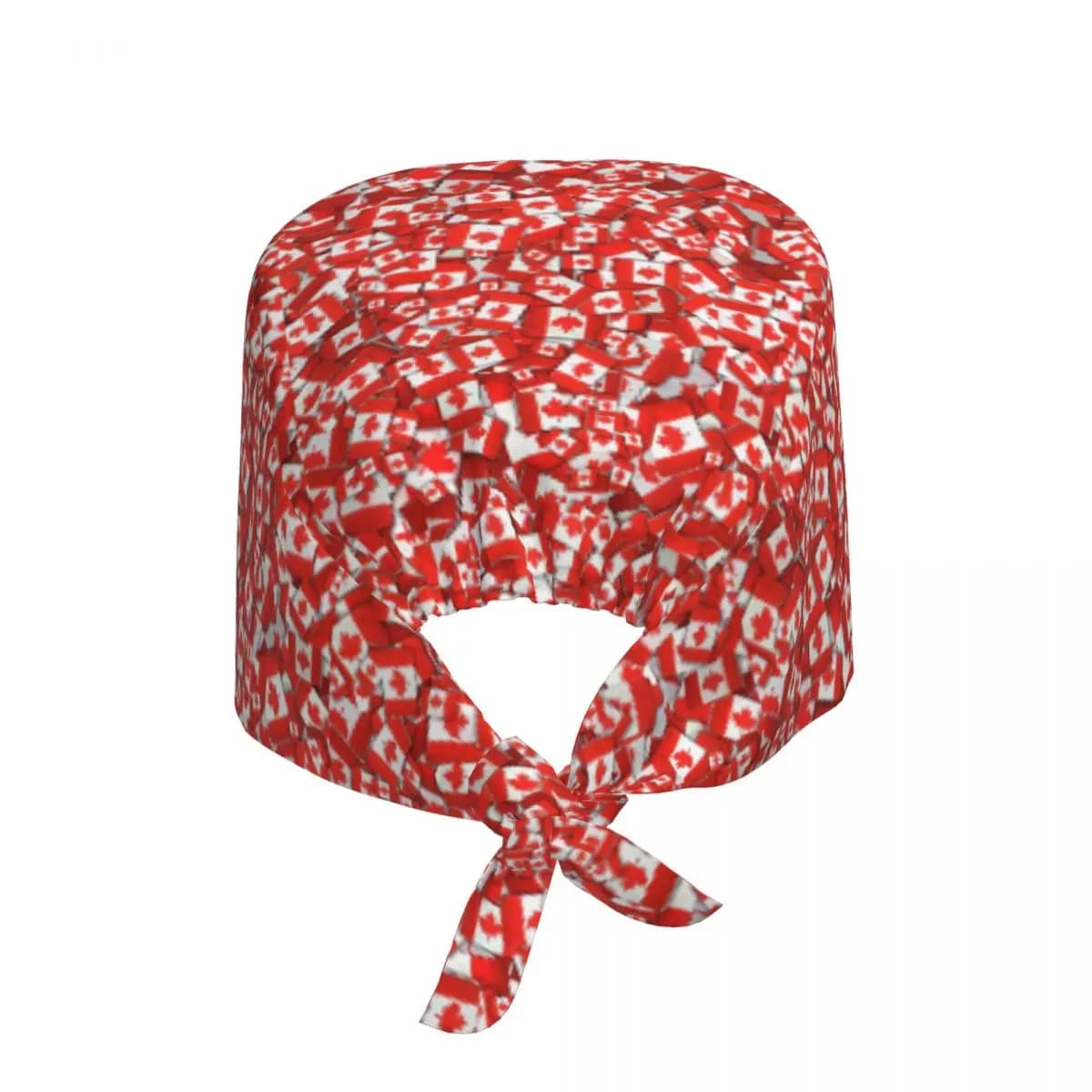 Canada Flag Pattern Scrub Hat Doctor Working Surgical Cap Unisex Adjustable Nursing Caps for Dentist