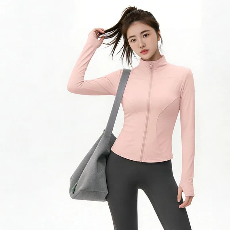 Sunscreen clothes, sports running fitness clothes, coats, women's tops, quick-drying, breathable and thin long sleeves.