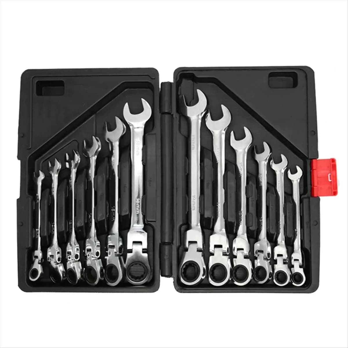 T32C New 12PCS Dual-Purpose Ratchet Wrench Fixed Wrench Hand Tool Set 72 Teeth 12-Piece Ratchet Wrench Combination Kit
