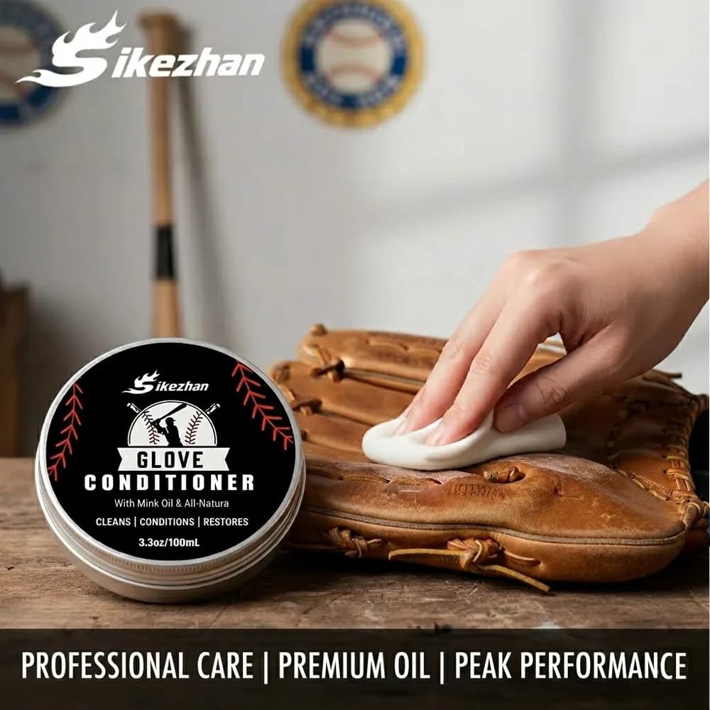 100g Baseball Glove Conditioner Paste Natural Mink Oil Premium Leather Softener Cream For Softball Mitt Catchers Balm Sikezhan