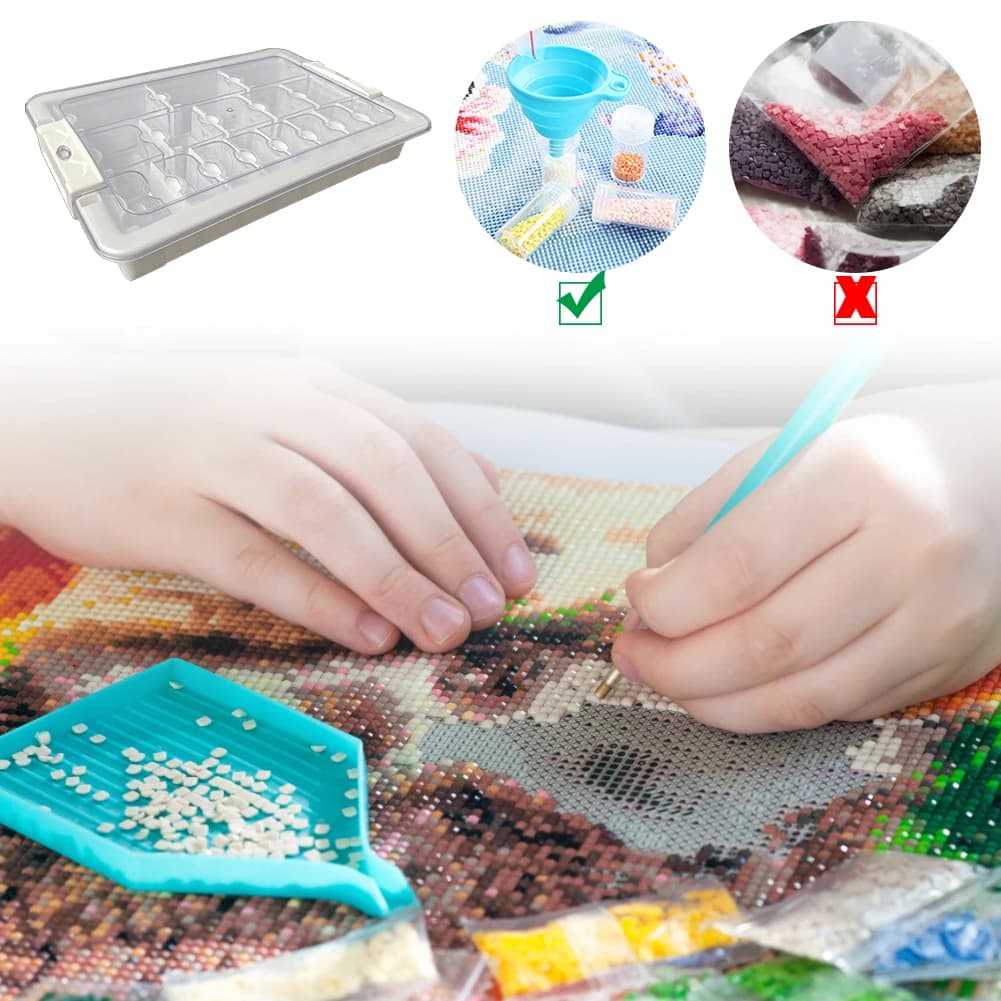 9/15/21/24/26/39 Grids Diamond Painting Beads Storage Box Set Clear Diamond Painting Storage Box for Beads Art DIY Crafts