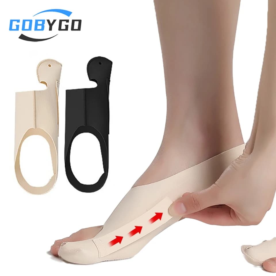 GOBYGO 1 pz punta regolabile pollice valgo correttore leggero tutore alla caviglia correzione della separazione della punta può indossare scarpe osso del piede grosso