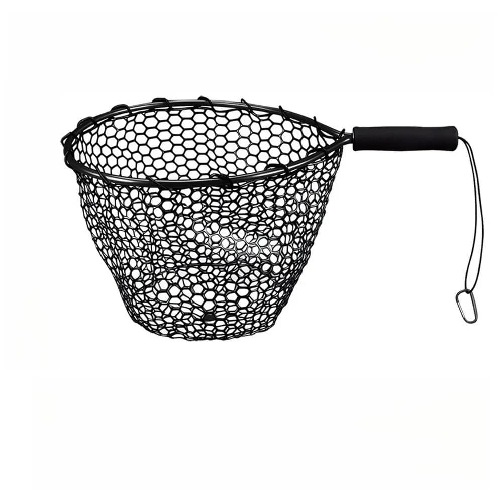 Telescopic Scoop Net Short Handle Aluminum Alloy Collapsible Fishing Net For Kayak Boat Freshwater Saltwater Stream Fishing Gear