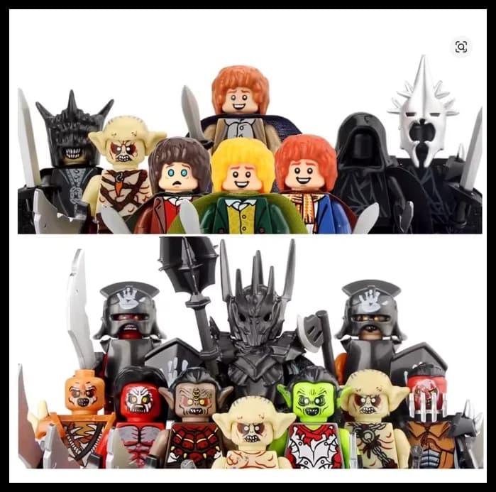 The Hobbits Lord of the Rings Set Building Blocks Orc Uruk-hai Goblin Sauron Saruman Frodo Azog Gandalf Mini Action Figure Toys