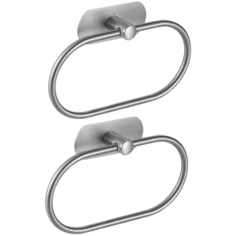 YANA50I Portasciugamani Autoadesivo in Acciaio Inossidabile, Anello Appendi Asciugamani per Bagno e Cucina, Accessori per l'Organizzazione, Porta Asciugamani C