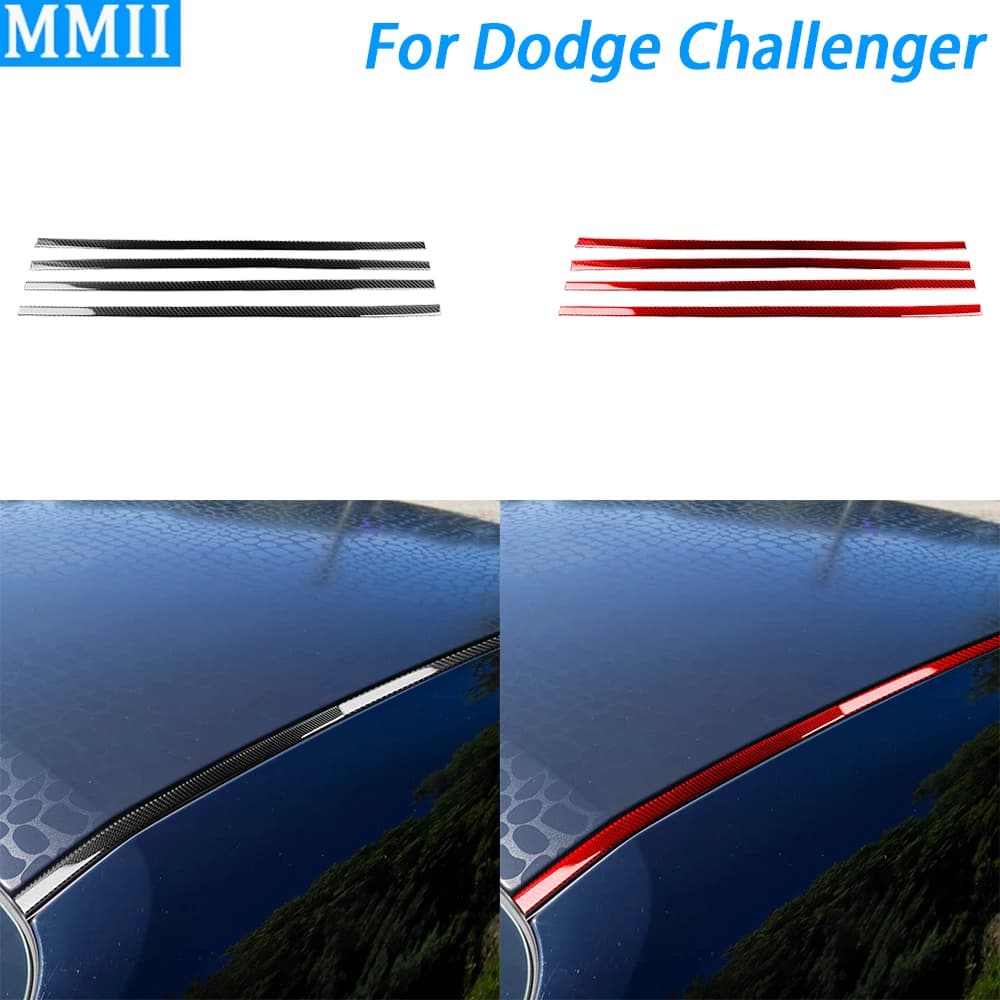 Per Dodge Challenger 2015-2022 Tetto esterno in fibra di carbonio Pannello laterale Strisce decorative Accessori per la decorazione dell'auto Stick