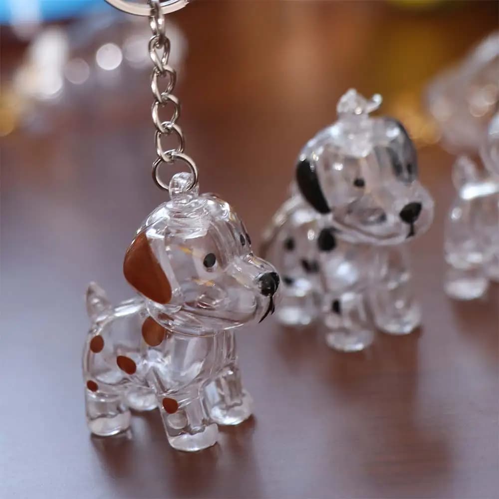 Portachiavi a Forma di Cane per Conservare Peli, Trasparente, per Toelettatura, Fai-da-Te, Ciondolo Artigianale a Forma di Cucciolo, Regalo di Gioielleria