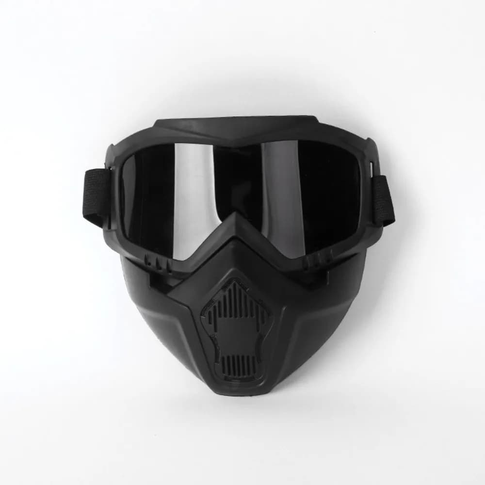 Detachable Integrated Full Face Protective Mask Adjustable Strap Dust Resistant Welder Mask Breathable Lightproof