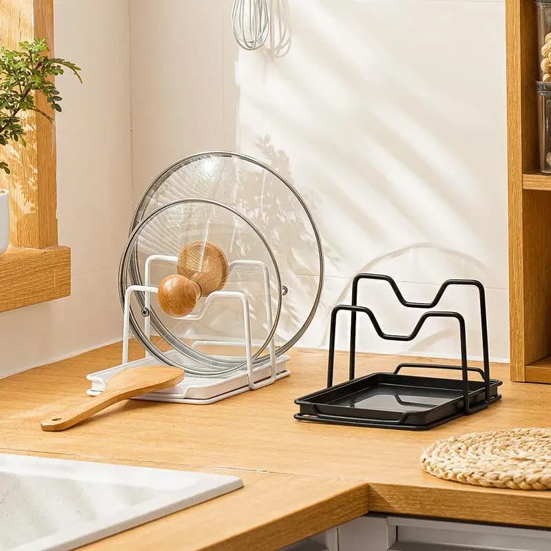 Naxiang Kitchen Storage Rack Iron Art Rice Spoon Pad Chopsticks Stand Pot Lid Cutting Board Holder Drain Rack Cooking Utensils