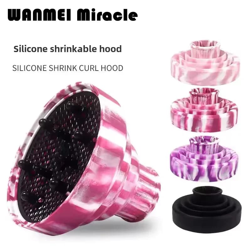 1 pz salone mimetico silicone asciugacapelli diffusore copertura regolabile resistente alla temperatura dispersione asciugatura strumenti per lo styling dei capelli