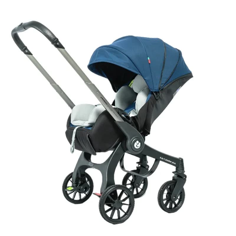 Nuovo passeggino 4 in 1 multifunzione con seggiolino auto, passeggino a quattro ruote pieghevole, passeggino 3 in 1 portatile