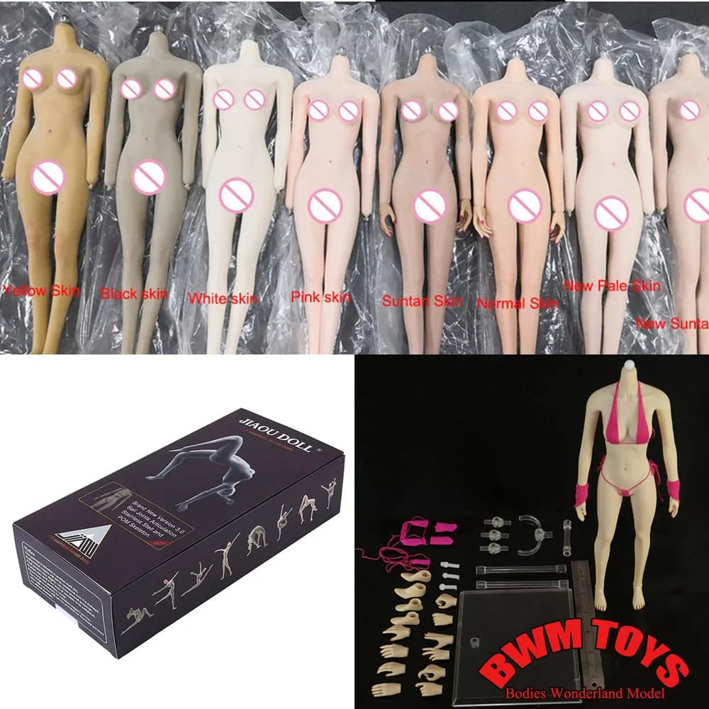 JOQ-06C JOQ-10D 1/6 Lan 3.0 corpo senza cuciture a spalla stretta in acciaio inossidabile Super flessibile per Action Figure da 12''