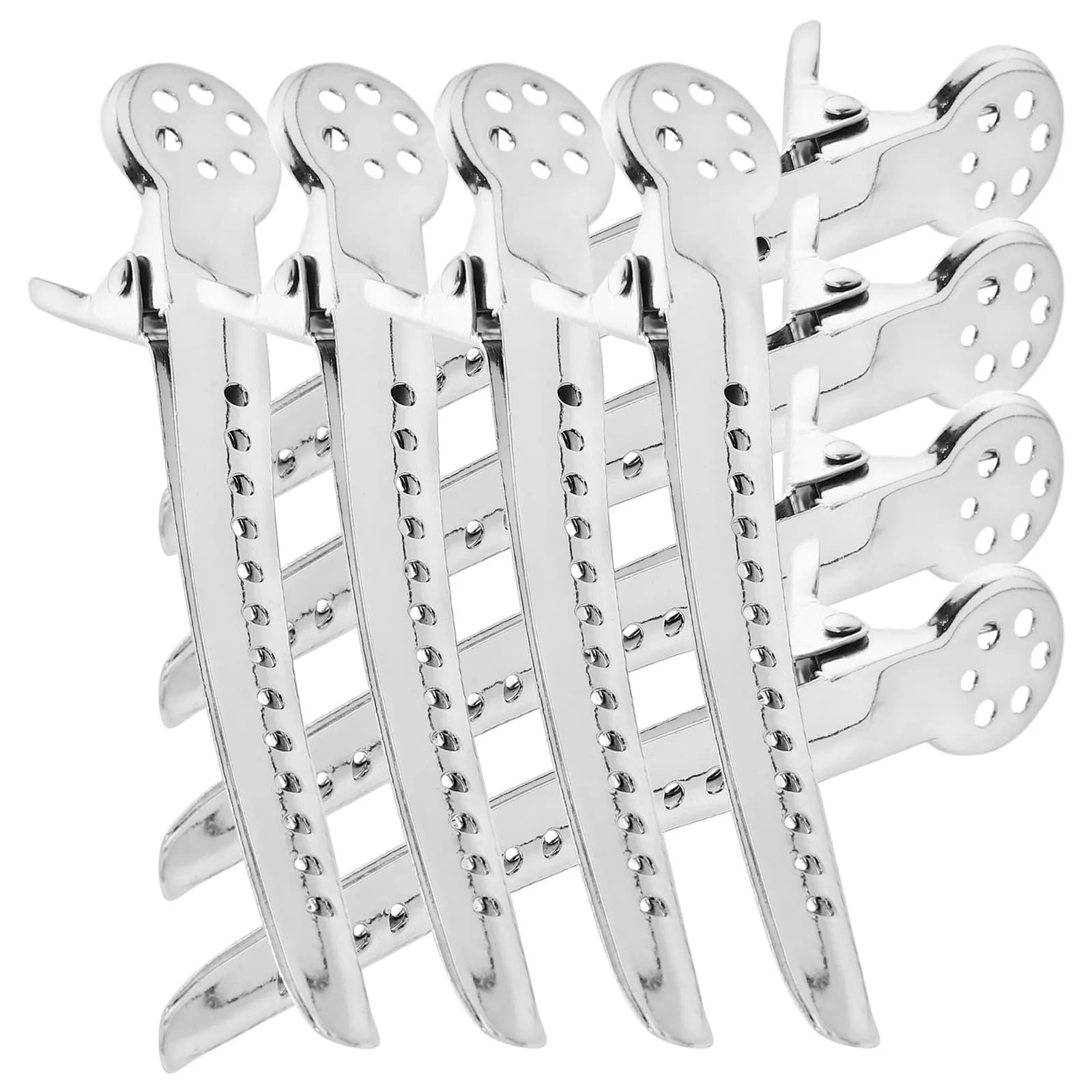 Set di 8 Mollette per Capelli in Metallo, Design Senza Tracce, Presa Forte, Tocco Morbido sulla Pelle, per Salone, Barbiere e Casa