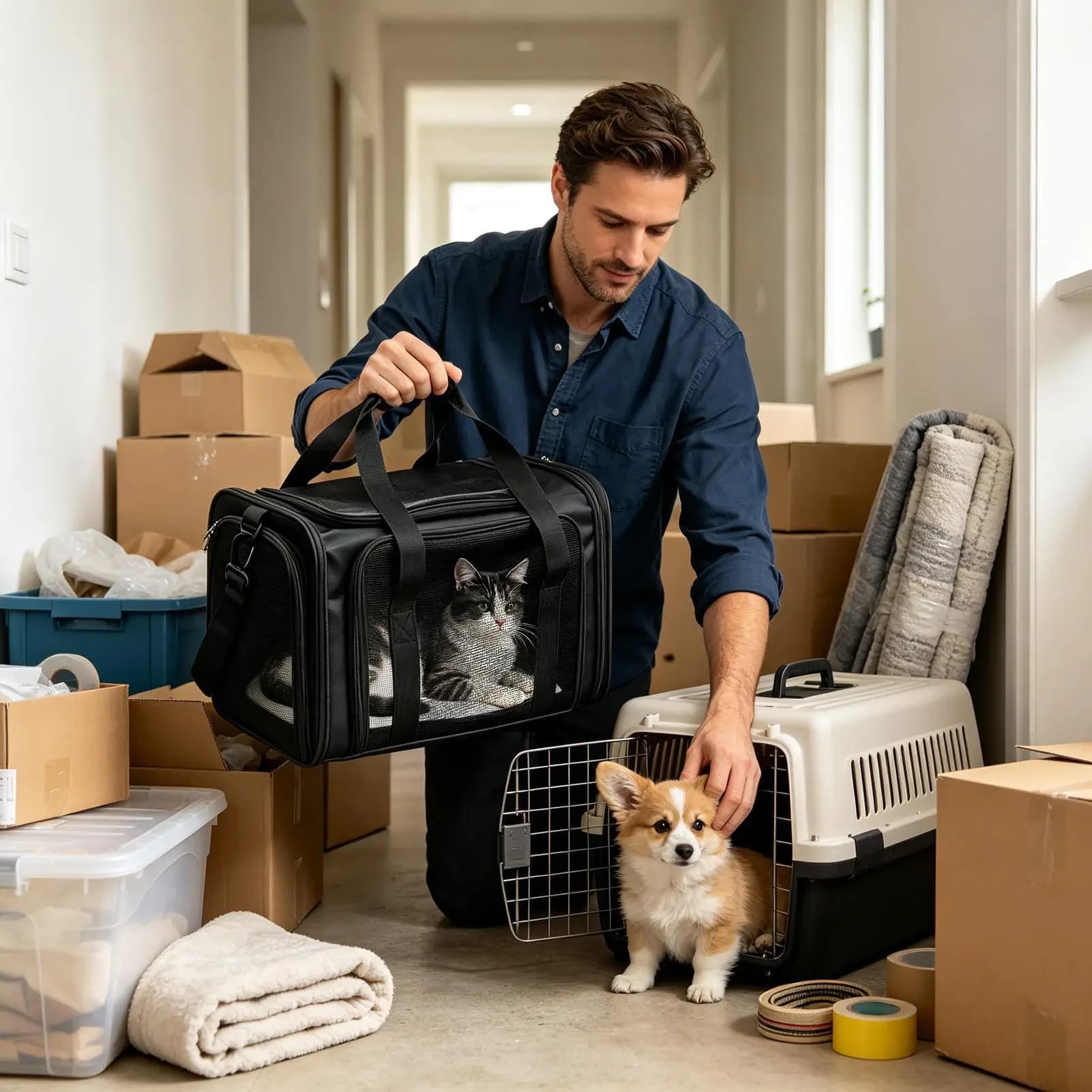 Soft Cat Carrier Pet Travel Crate With Shoulder Strap Portable Puppy Carrier For Adventure Travel Daily Commuting Walking Road
