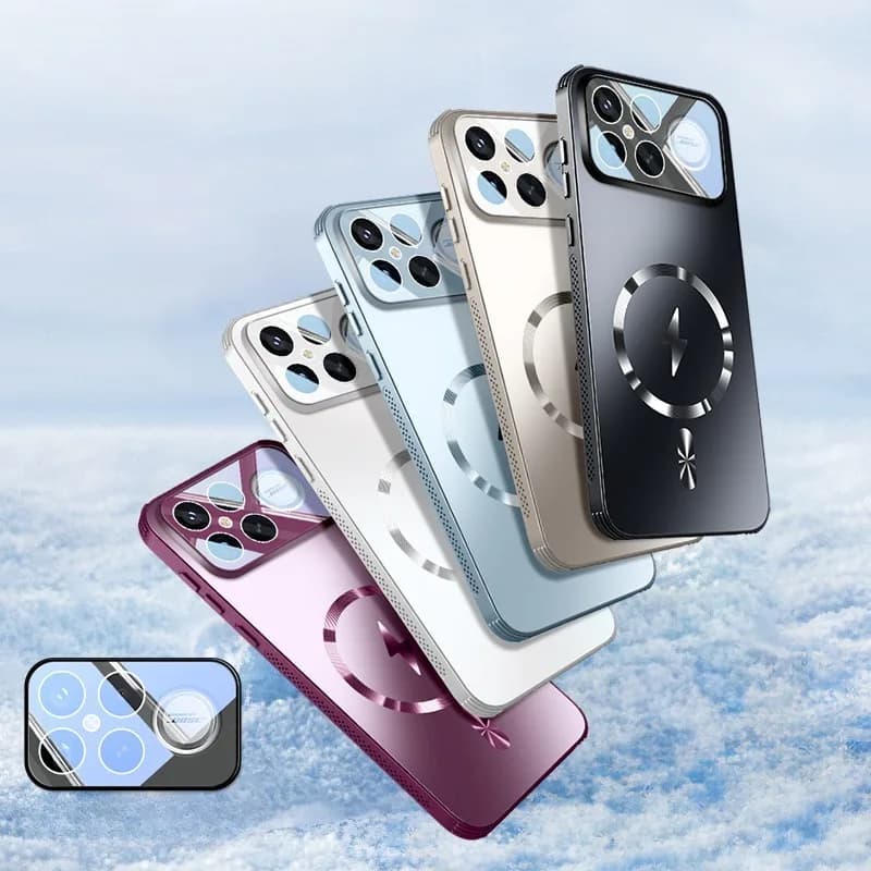 For POCO F8 Ultra F9 Pro For Magsafe Wireless Charging Adsorption Case For Redmi K90 K100 Pro Max Lens Protection Film Cover