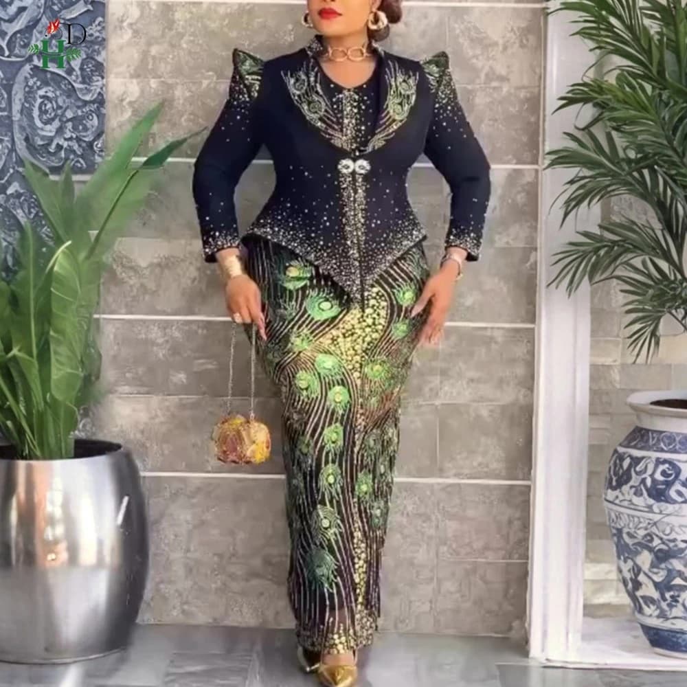 Abiti Africani per Donne Taglie Forti, Vestito Lungo da Sera con Volant, Dashiki Ankara Turchia, Abbigliamento Africano 2026 Nuovo