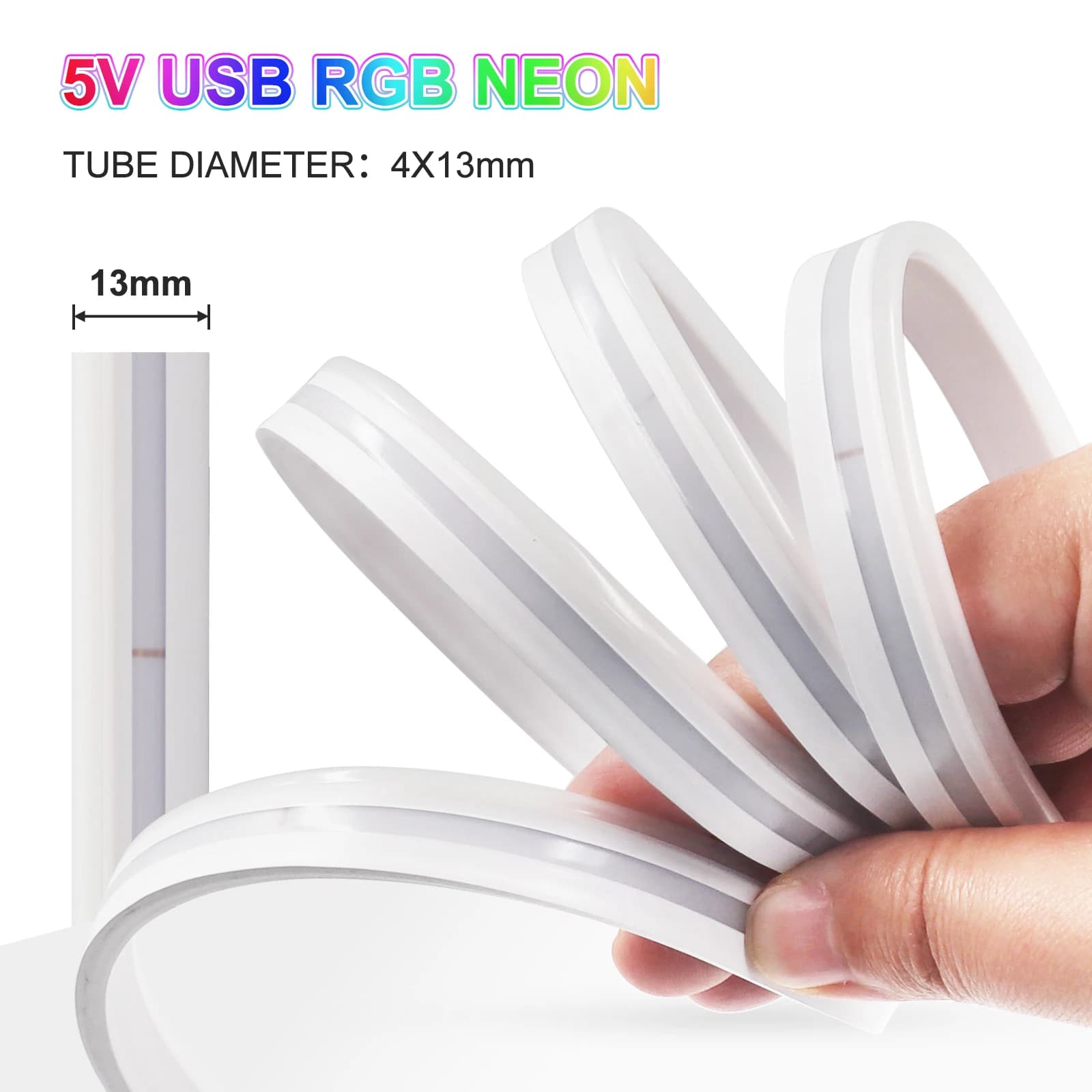 Luce al neon RGB DC5V USB Nastro flessibile impermeabile Nastro al neon con controller USB Uso per la decorazione della stanza di casa 1M 2M 3M 5M