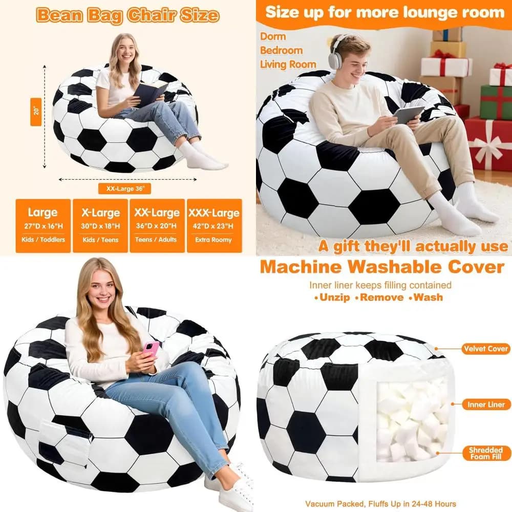 Poltrona Sacco XX-Large in Velluto - Sdraio Imbottita in Memory Foam per Adolescenti e Adulti, Rivestimento Lavabile, Ideale per Gaming e Lettura
