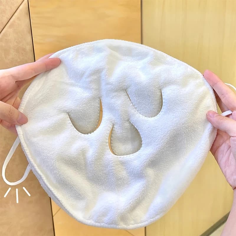 Asciugamano in cotone per impacchi caldi e freddi, asciugamano umido per il viso, maschera per la cura della pelle, apre i pori della pelle, deterge, idrata, strumento di bellezza