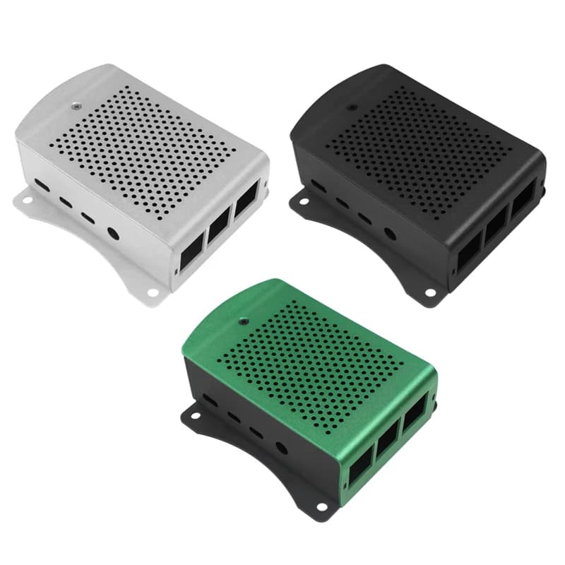 Custodia in lega di alluminio Raspberry Pi 4 scatola Metel con supporto per staffa di sospensione cacciavite per ventola di raffreddamento per Raspberry Pi 4 modello B