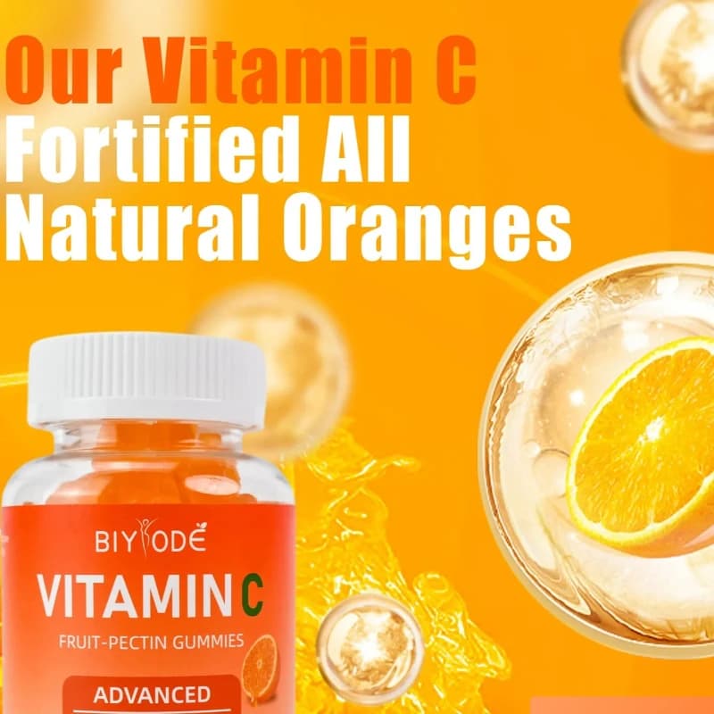 Vitamin C gummed candies improve stamina, promote nutrient absorption, protect skin health and promote collagen synthesis