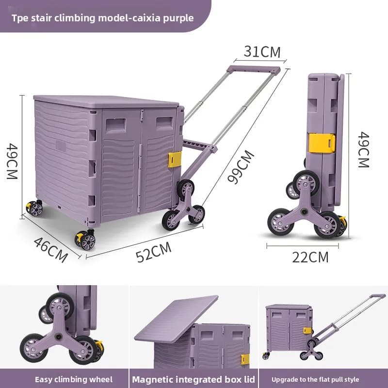 Nuovo modello di carrello pieghevole da campeggio per esterni, carrello per la spesa, contenitore portaoggetti per la casa