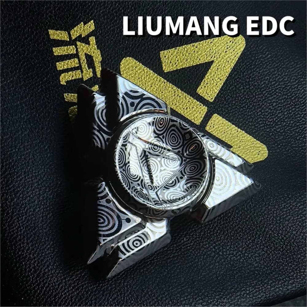 LIUMANG EDC Twin Fidget Spinner Giocattolo antistress in acciaio inossidabile Giocattolo Fidget Accessori da scrivania per adulti Gadget per alleviare l'ansia