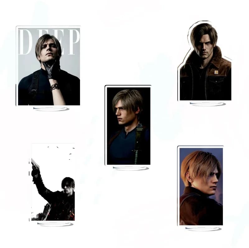 Statuetta da Tavolo di Leon S. Kennedy, Personaggio Classico del Gioco Resident Evil, Decorazione da Scrivania in Acrilico