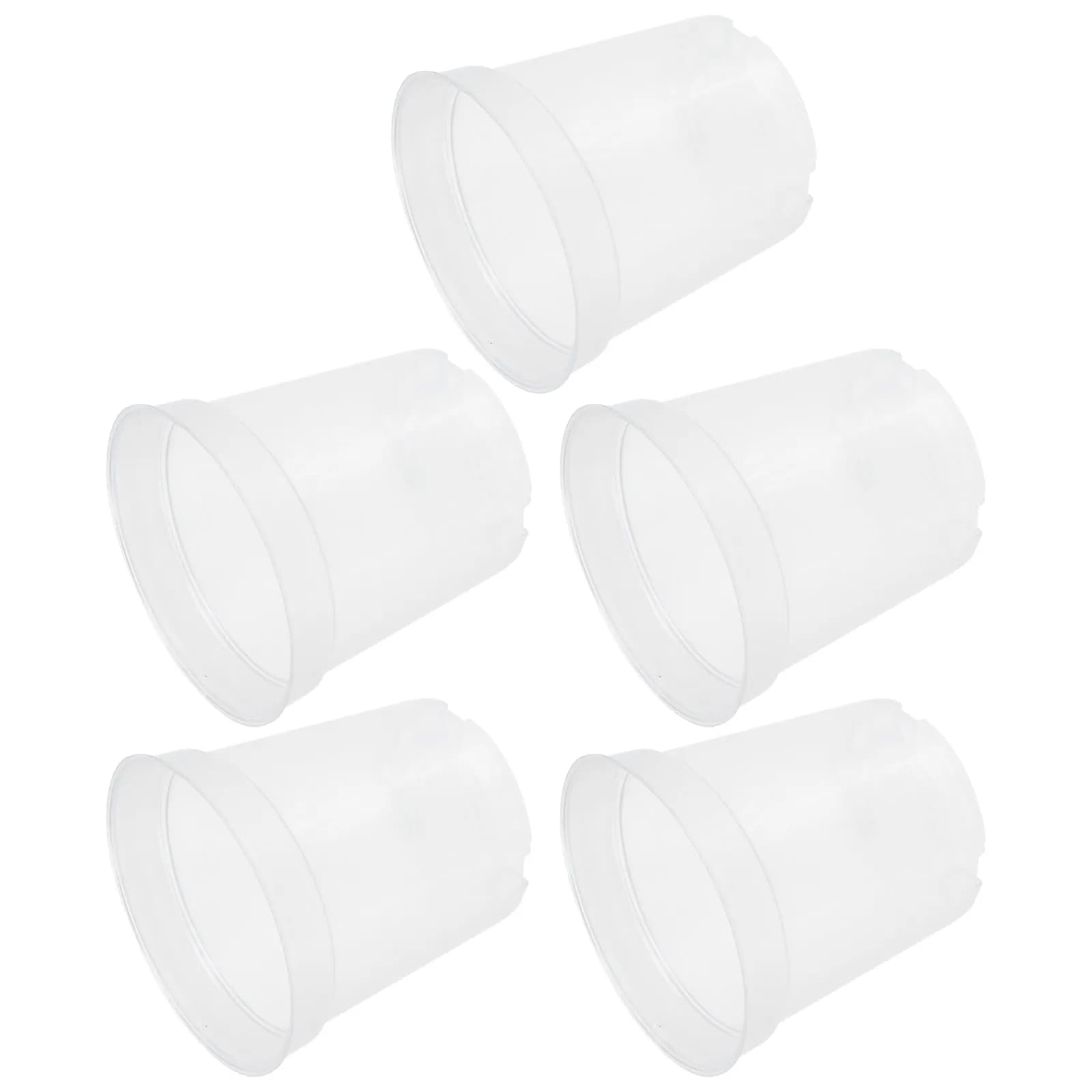 Set di 5 Vasi Trasparenti in Plastica per Piante, Contenitori per Germinazione Semi, Monitoraggio della Crescita, Facile Drenaggio, per Giardino