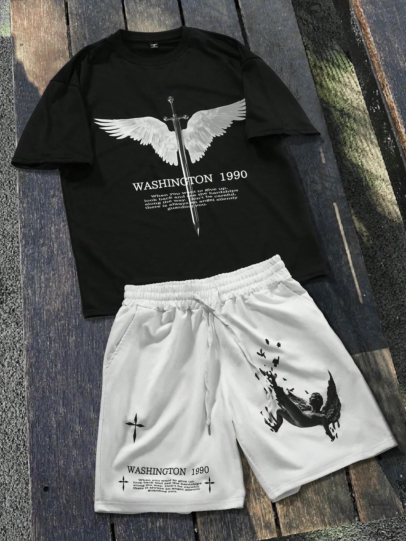 Complete Summer 2026 by Man: Set Shorts and Sleeve T-shirts Court with 3D Printing Ali, for a Casual Look Streetwear Comfortable and Soft